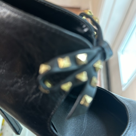 Truth or Dare by Madonna Black Leather zip-up high heel Shoes Size 7.5 - Picture 16 of 16